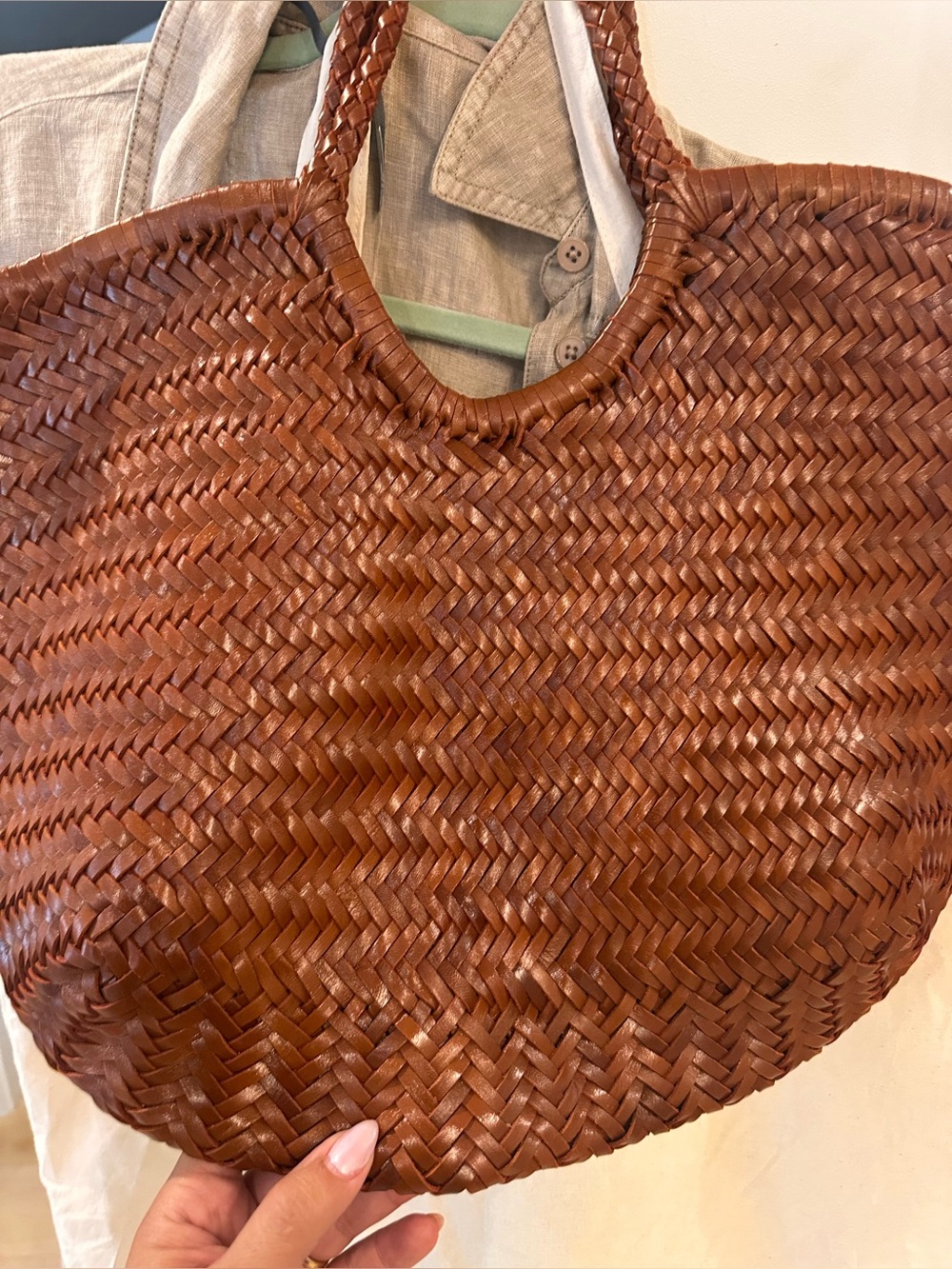 Dragon Diffusion Nantucket Basket Bag in Tan - Picture 2 of 12